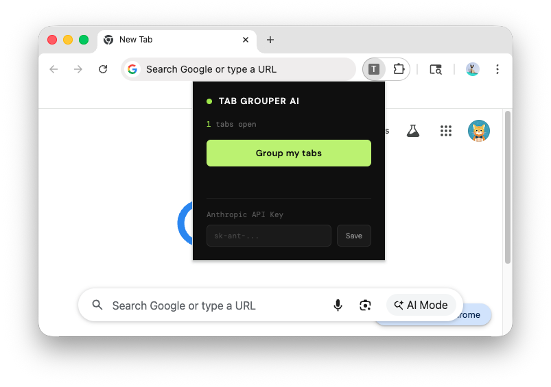 First working version of Mise loaded in Chrome